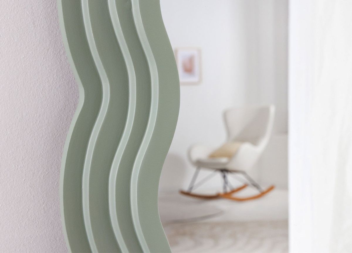 Miroir Vague Vert Sauge 160 cm