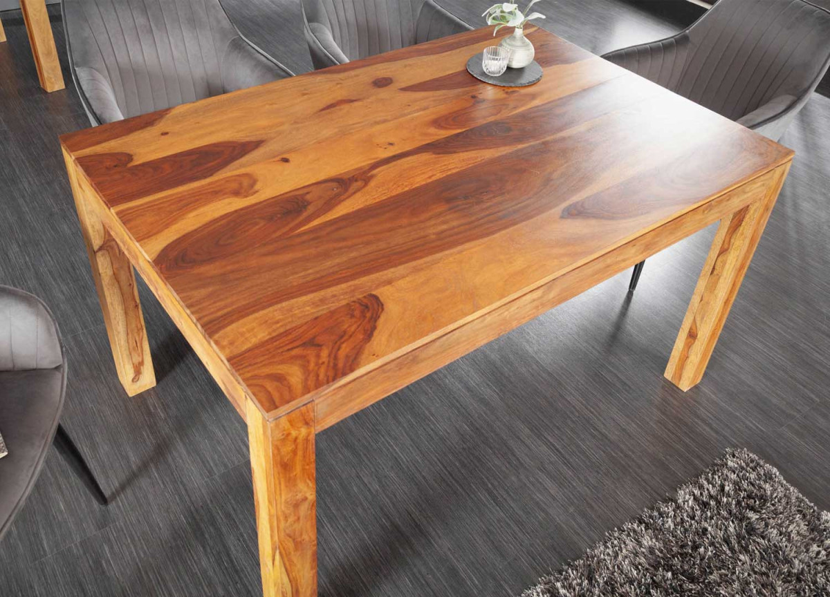 Table de repas en sesham 140 cm