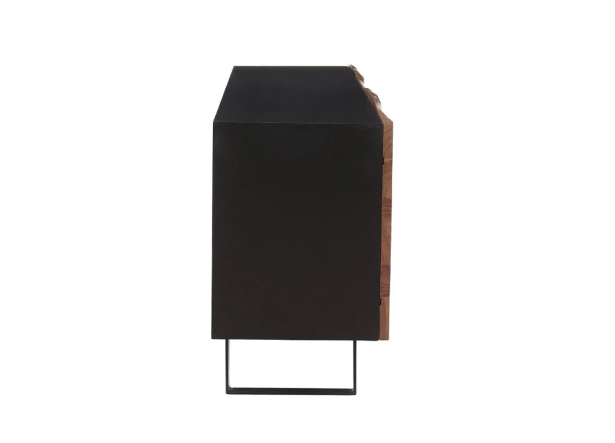 Buffet Contemporain Noir et Acacia 180 cm