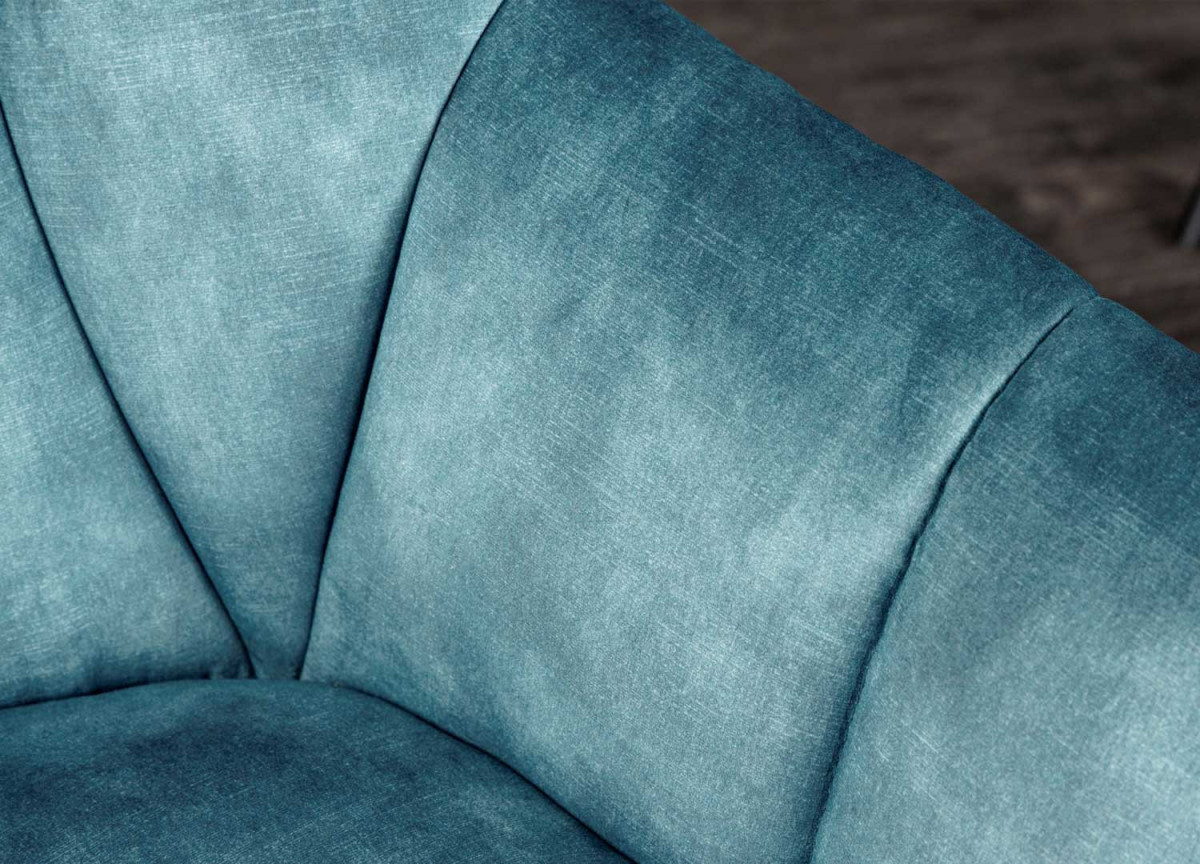 Fauteuils rotatifs velours bleu