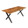 Table repas industriel en acacia 180 cm