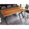 Table repas industriel en acacia 180 cm