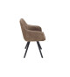 Chaise design gris foncé / Pieds métal noir