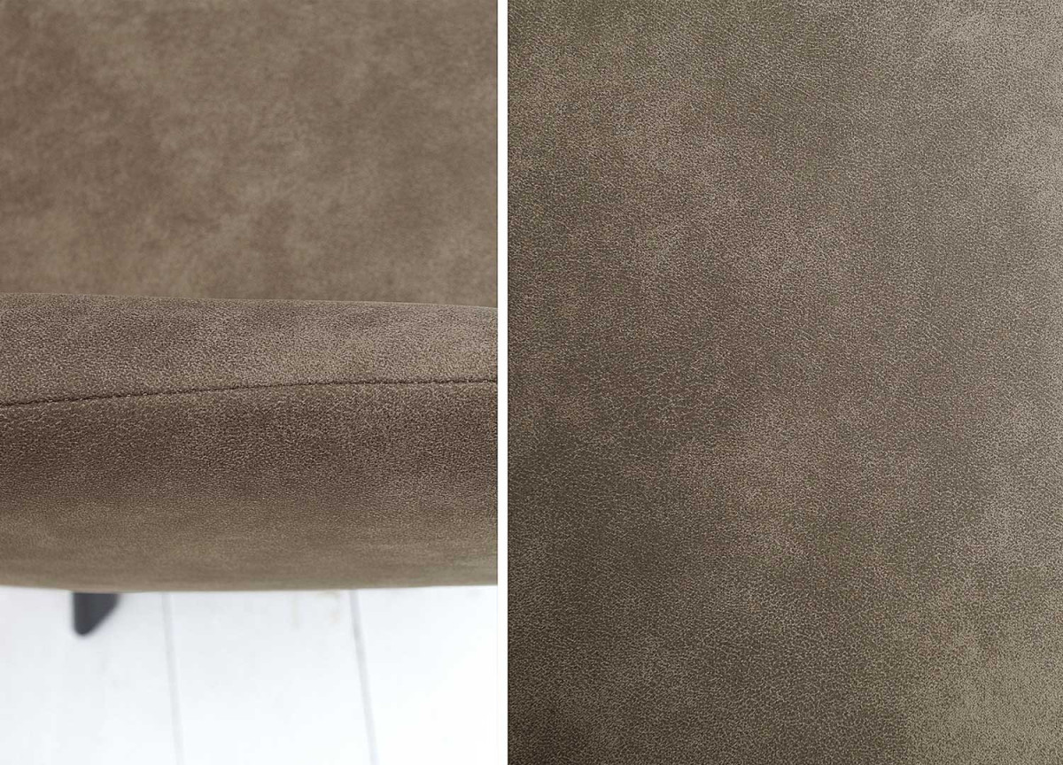 Chaise design gris foncé / Pieds métal noir