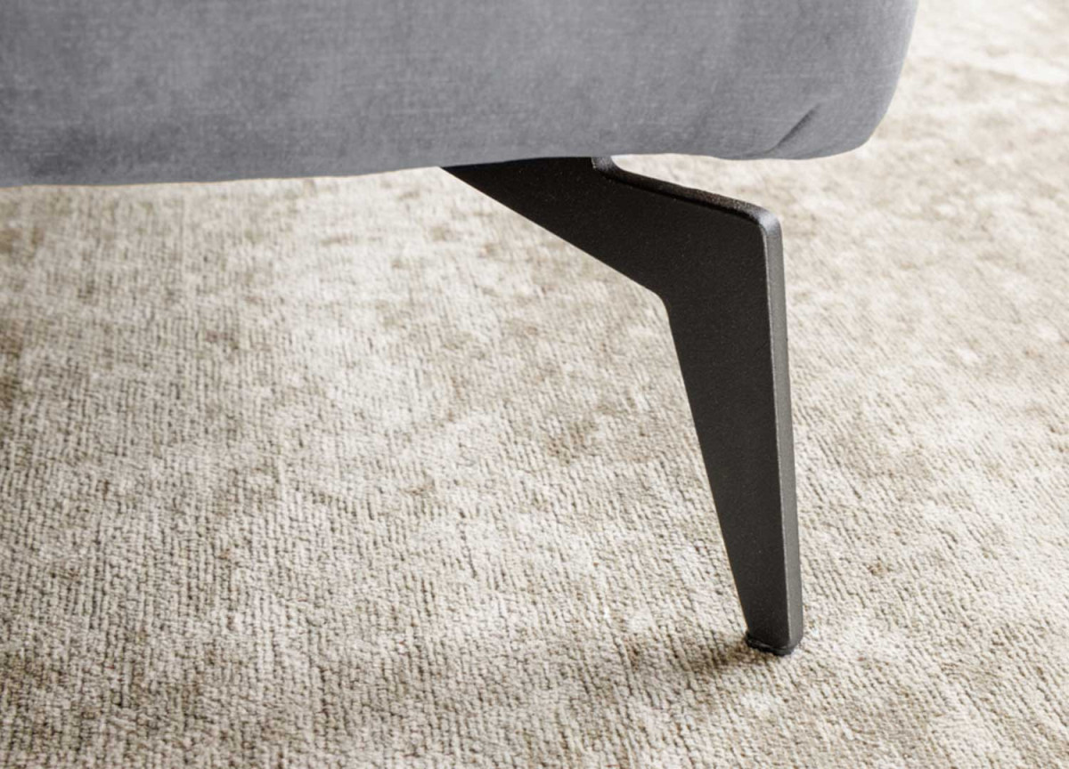 Lit adulte velours gris