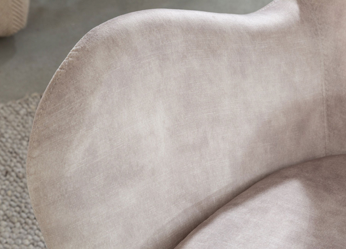 Fauteuil à Bascule Velours Champagne