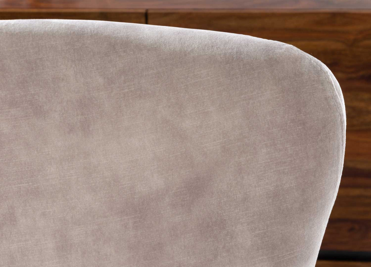 Fauteuil à Bascule Velours Champagne