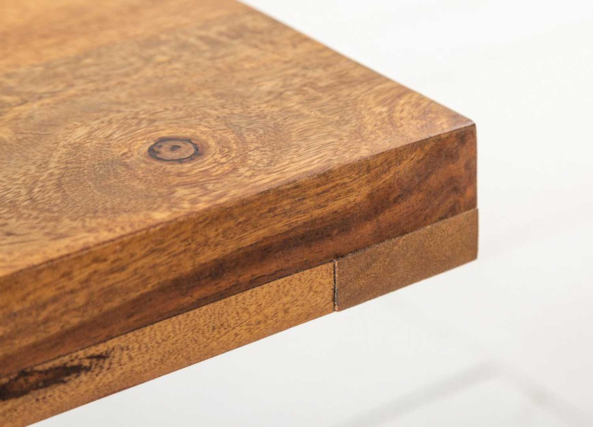 Table Basse Rectangulaire Bois et Métal 100 cm