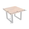 Table basse carrée 60 cm en bois massif