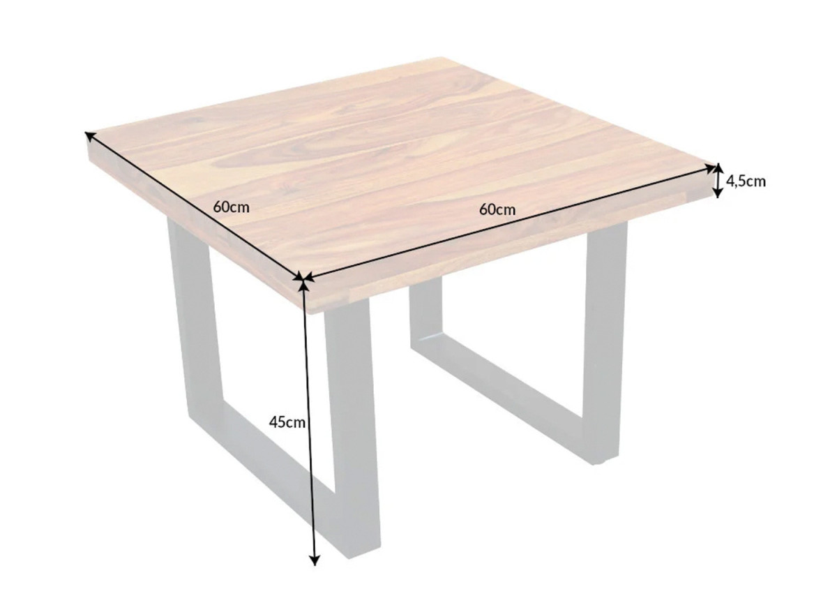 Table Basse Carrée en Bois de Shesham