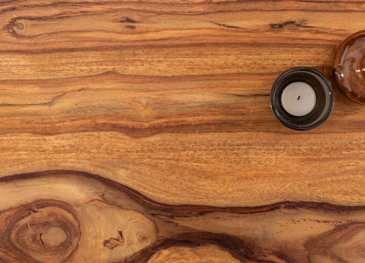 Table Basse Carrée en Bois de Shesham