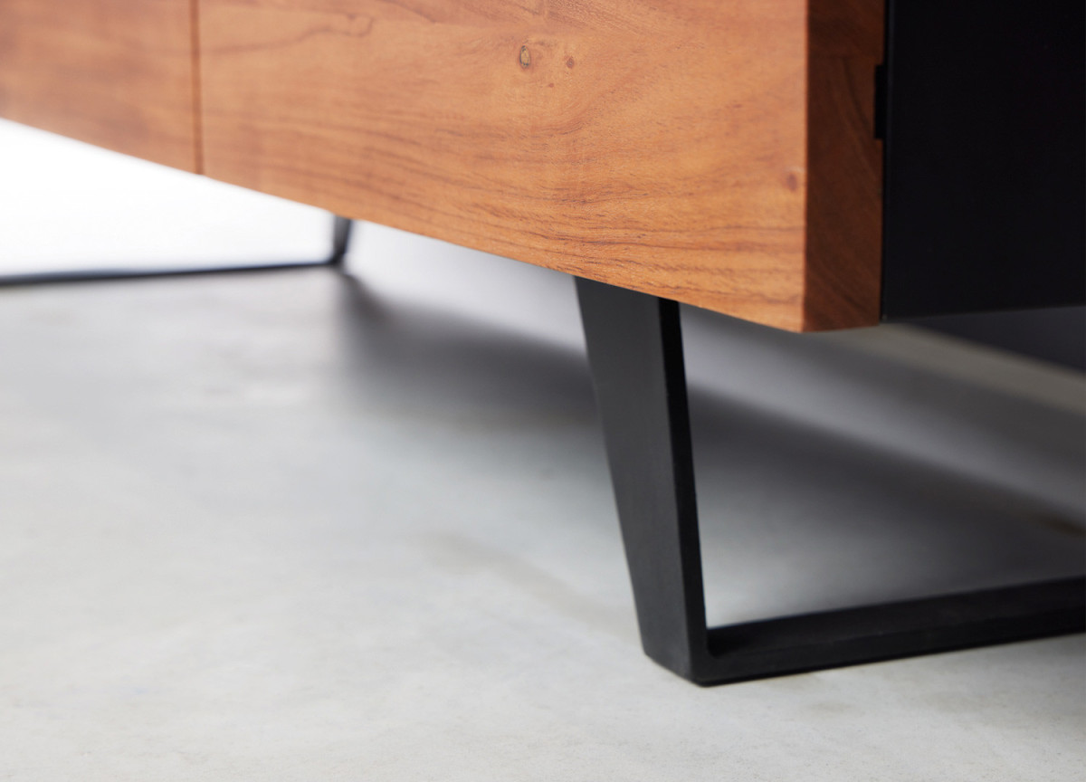 Meuble TV Noir et Bois