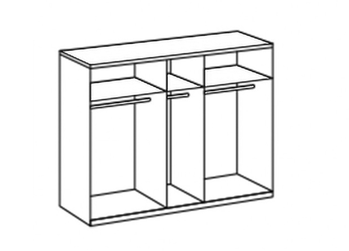 Armoire 5 portes blanc et chêne hickory