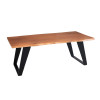 Table basse acacia naturel et métal
