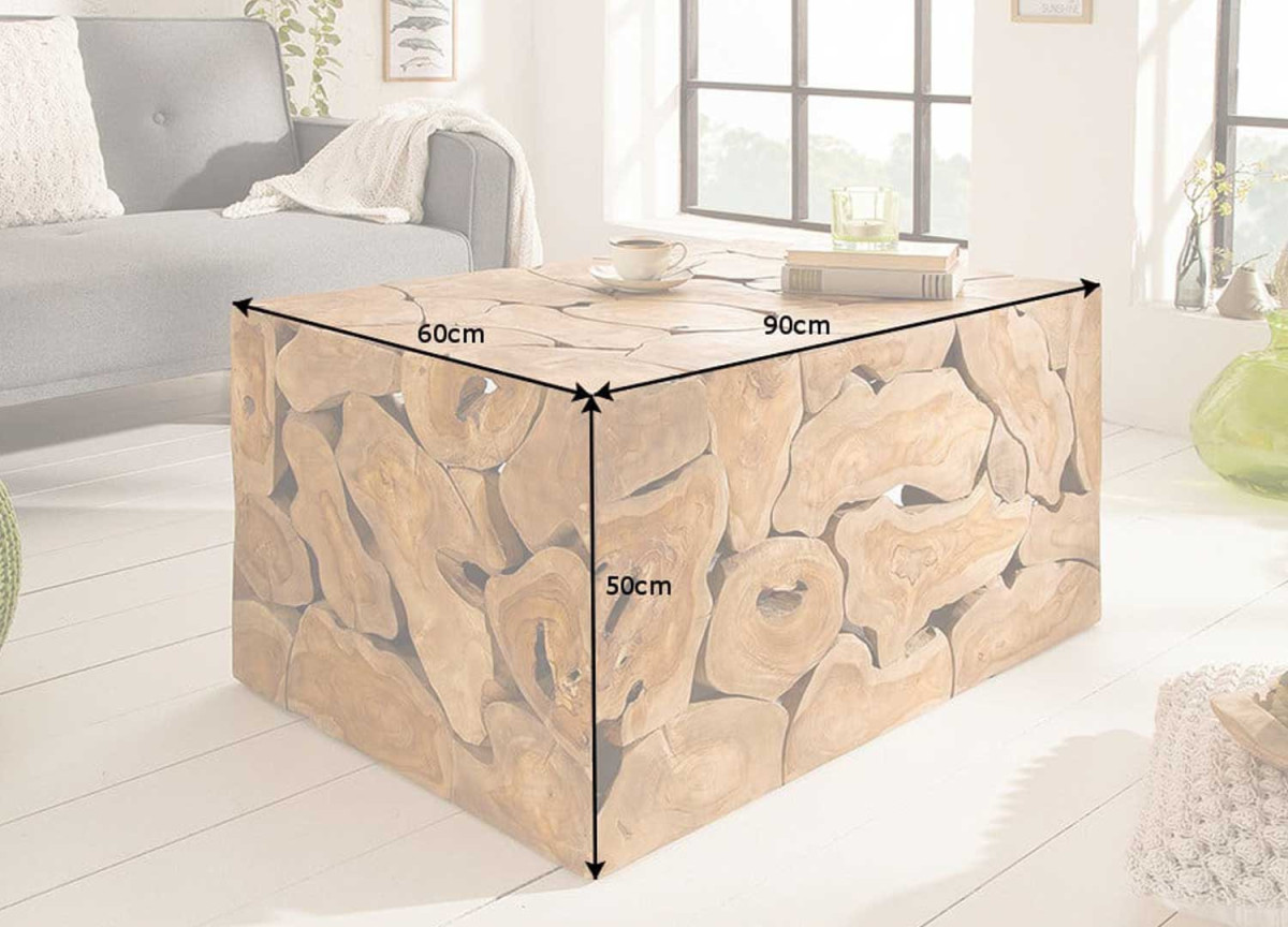 Table Basse Design en Bois de Teck