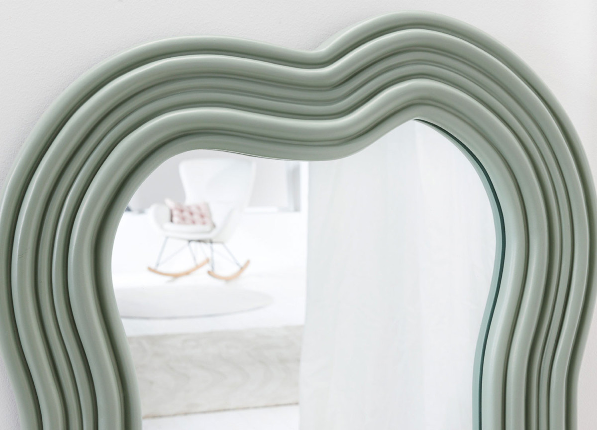 Miroir Organique Vert Sauge 100 cm