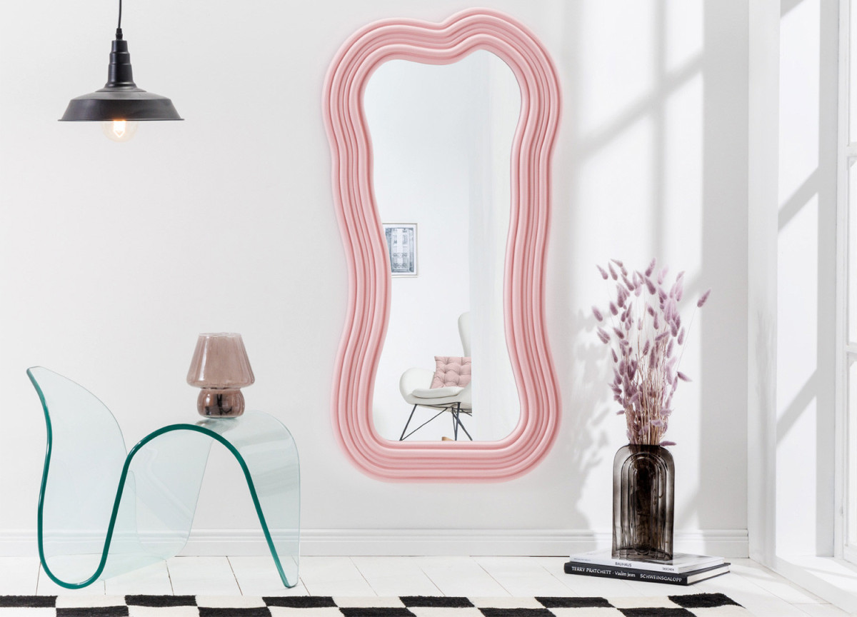 Miroir design tendance rose