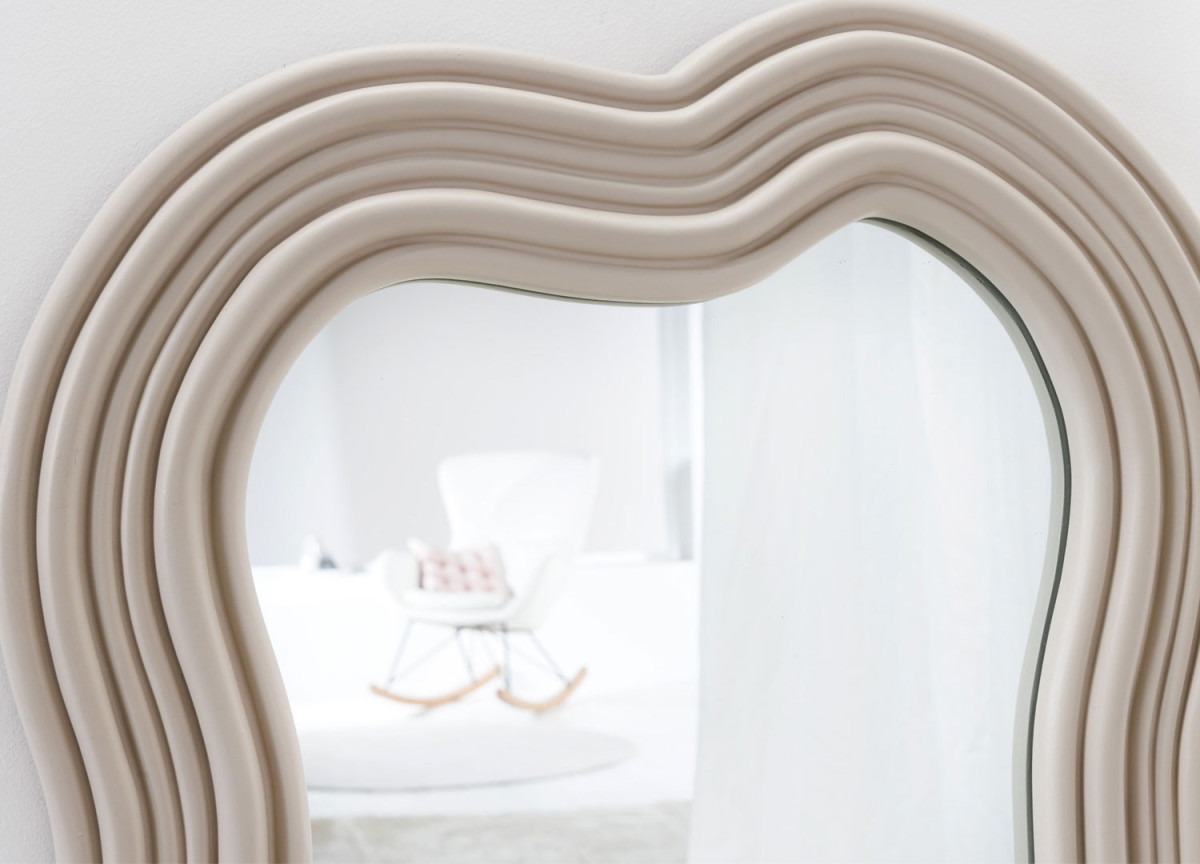 Miroir Mural Organique 100 cm Grège