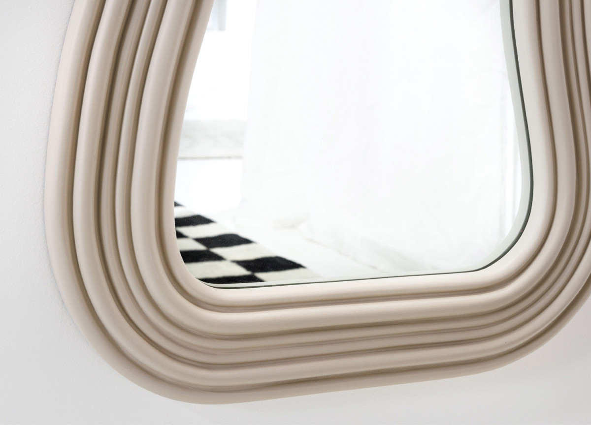 Miroir Mural Organique 100 cm Grège