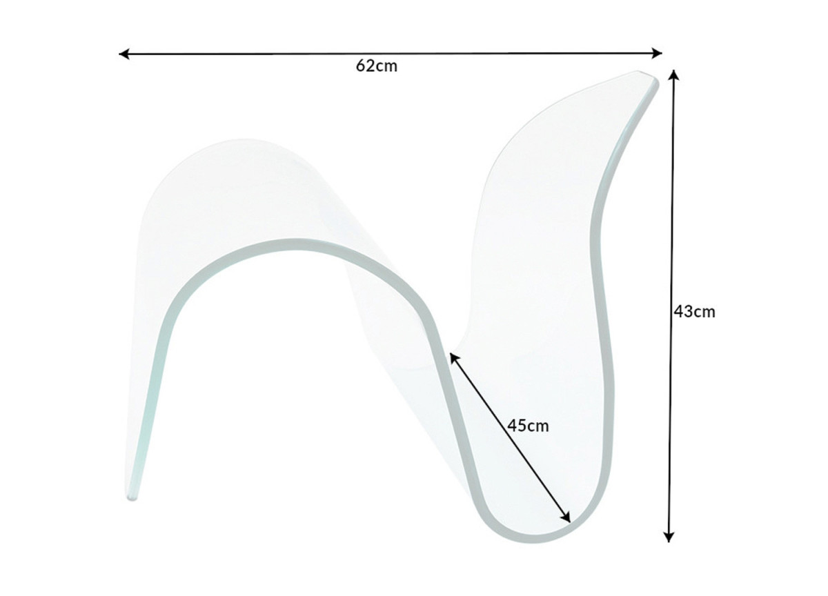 Porte-revues design en verre