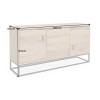 Buffet placage chêne et inclusion papillon noir
