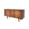 Buffet en bois et impression mandala