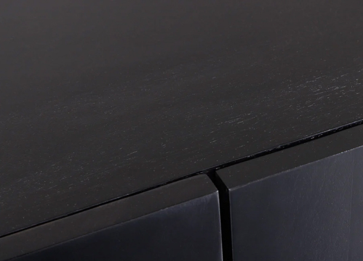 Buffet Bois Massif et Métal Doré avec Motifs Mandala