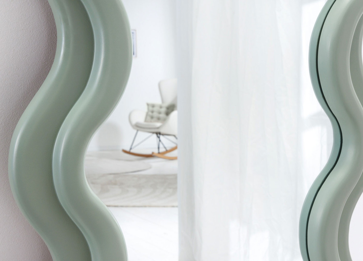 Miroir Ondulé Vert Sauge 160 cm