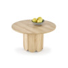 Table basse ronde aspect bois