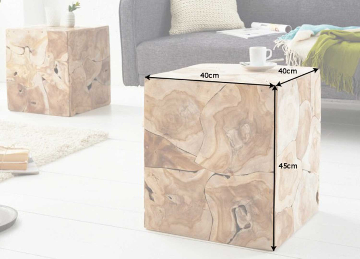 Bout de Canapé - Table d'Appoint en teck vernis
