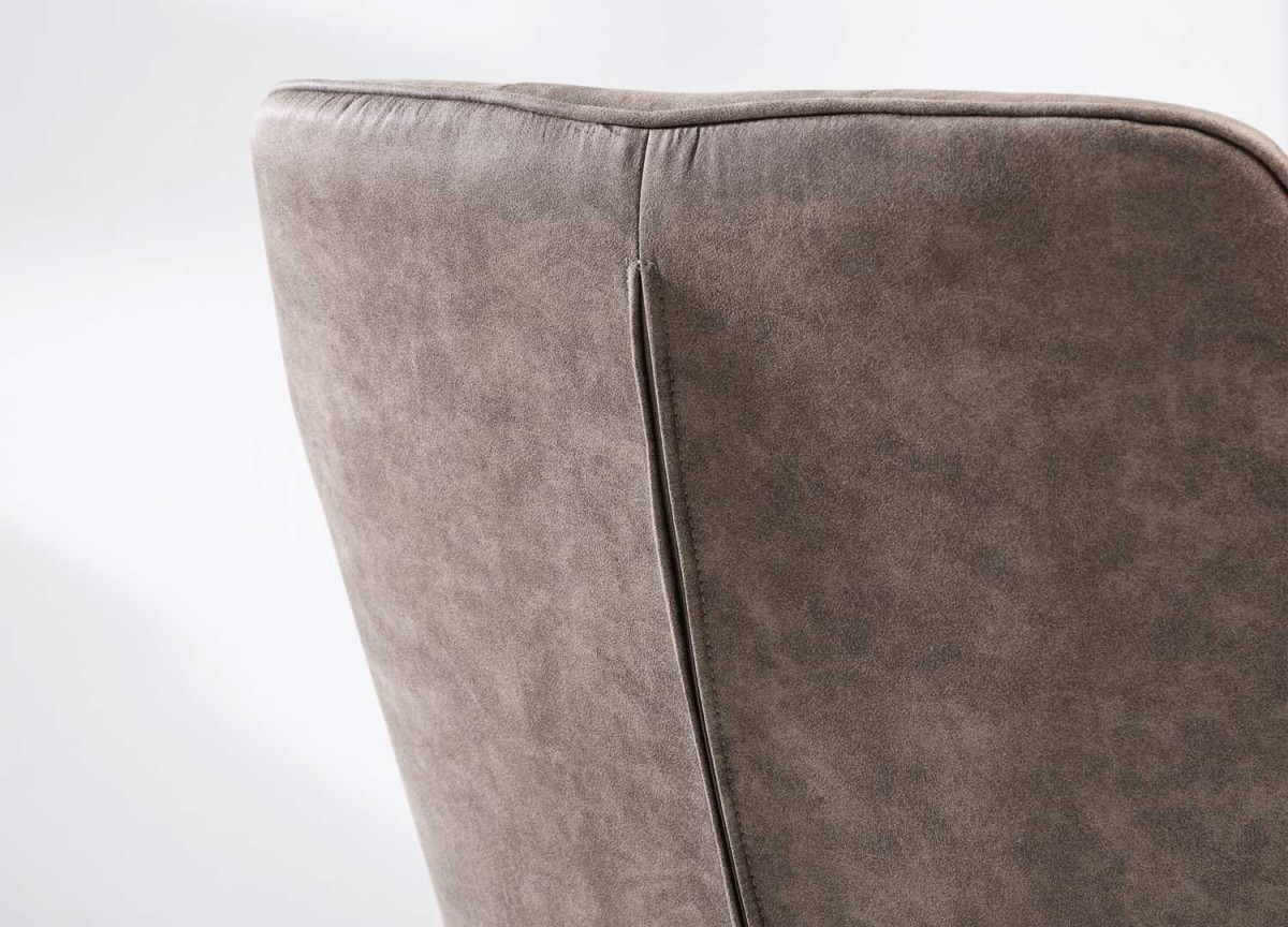 Lot de 2 fauteuils en microfibre taupe
