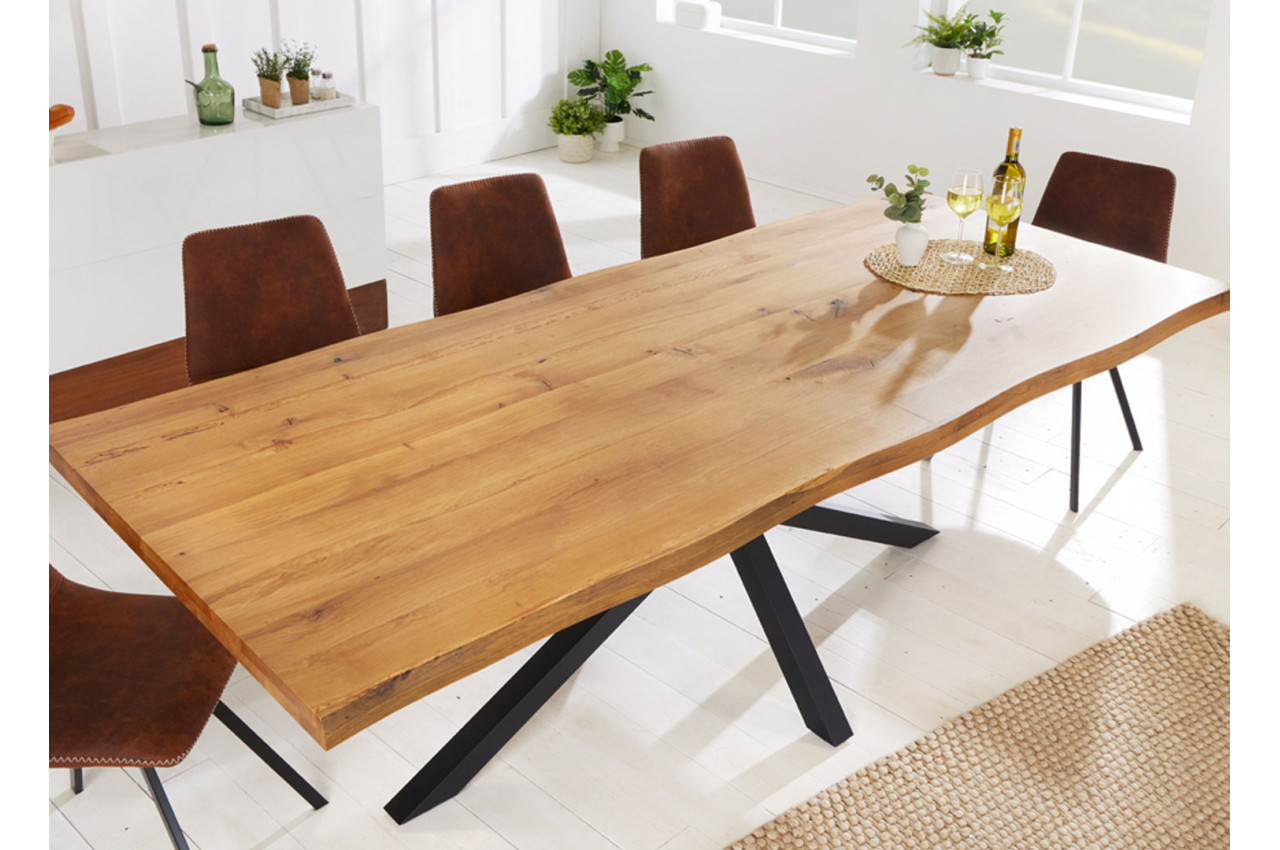Grande table à manger bois massif 240 cm CAIRNS