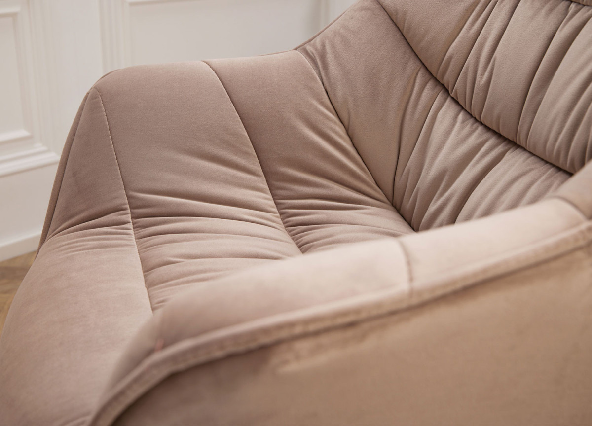 Chaises Design en velours grège