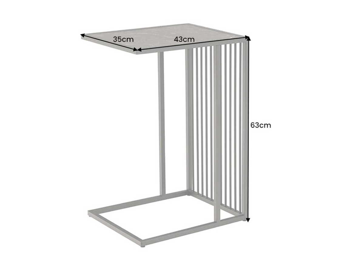 Table d'Appoint - Bout de Canapé en Bois et Métal