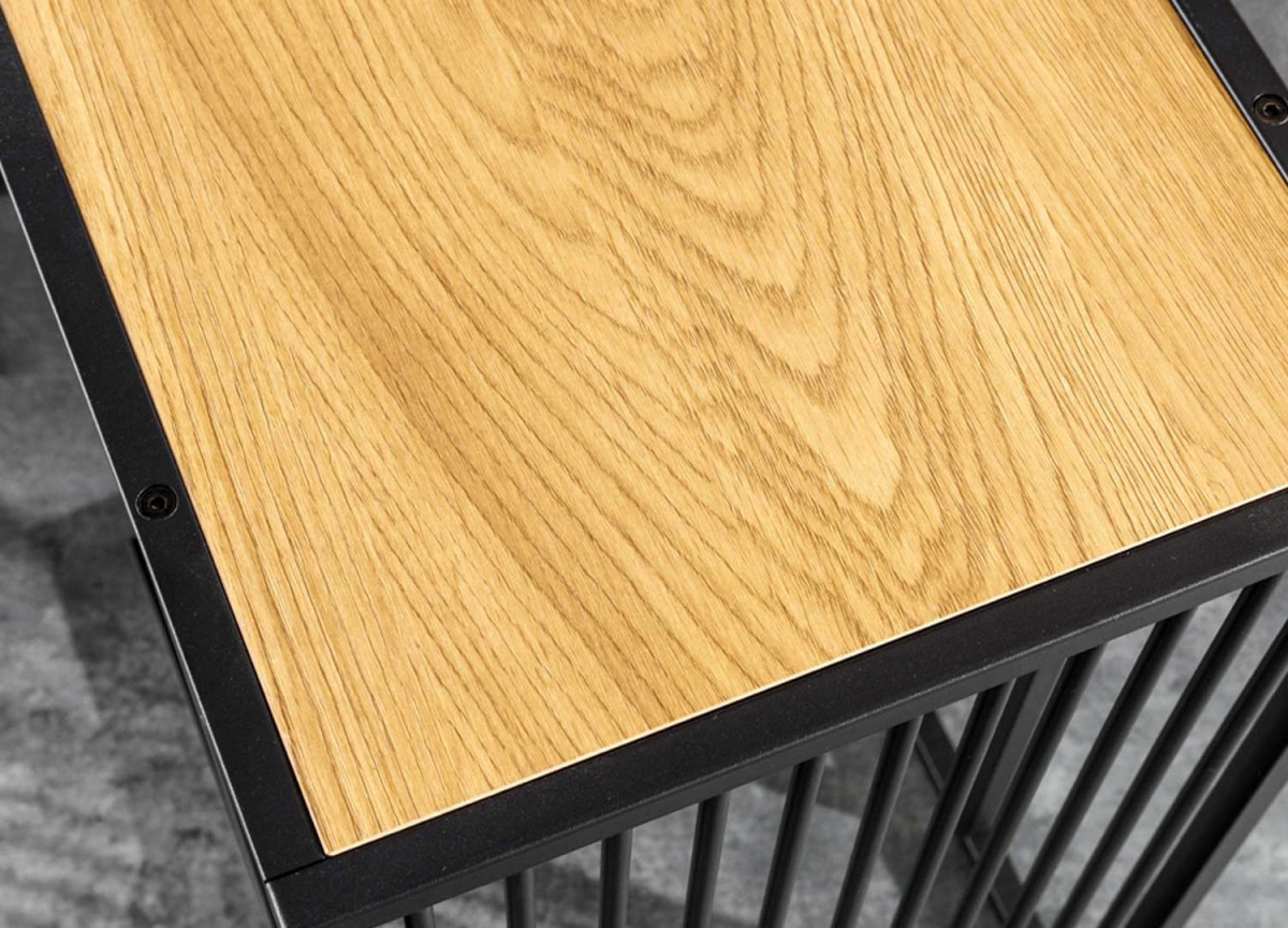 Table d'Appoint - Bout de Canapé en Bois et Métal
