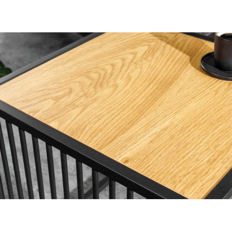 Table d'Appoint Bois et Métal 40 cm