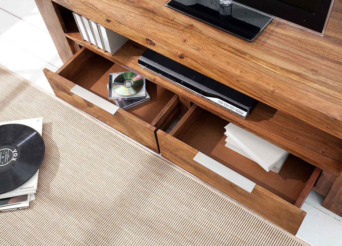 Meuble TV 135 cm en sesham