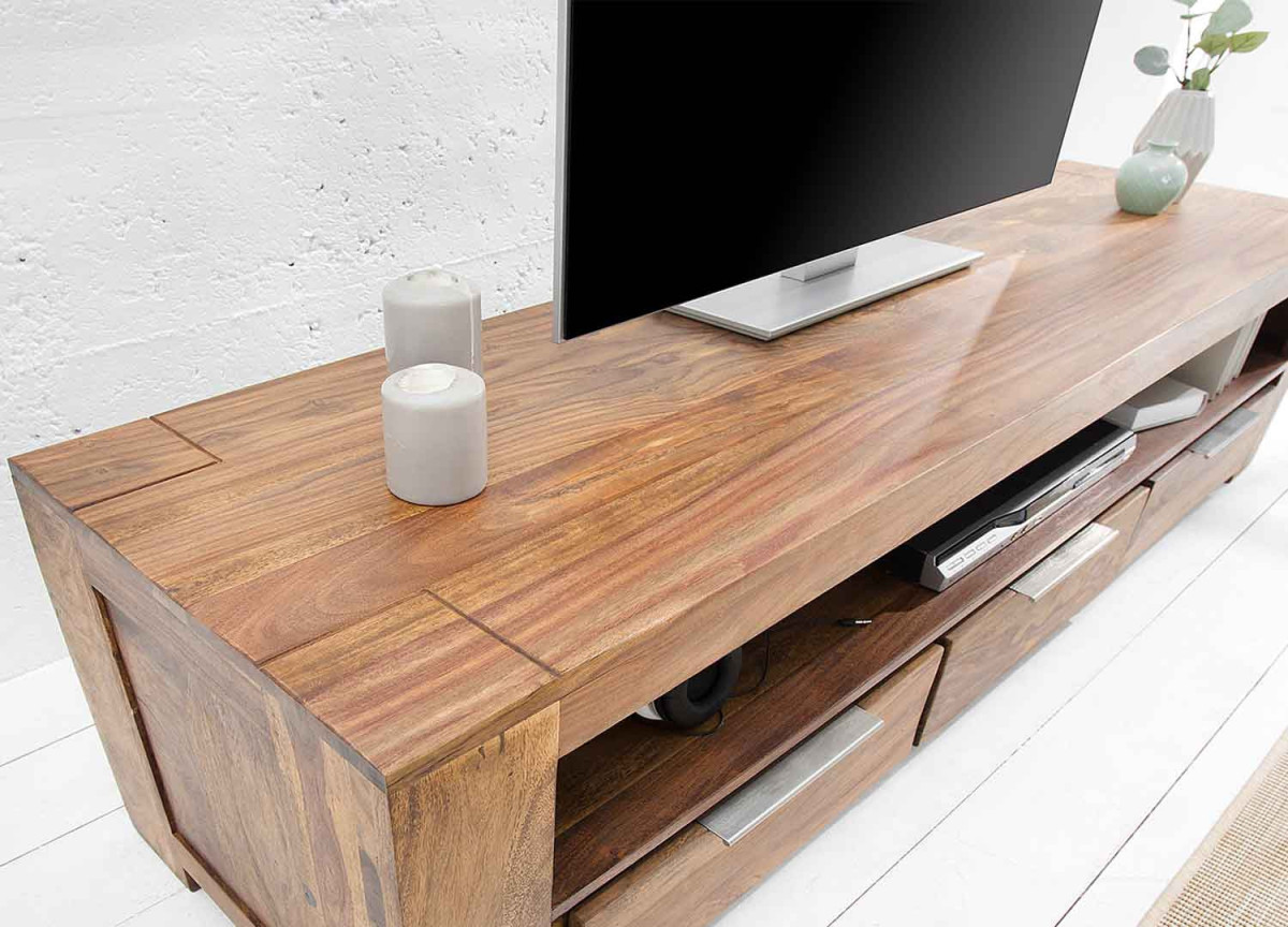 Meuble TV 170 cm en sesham