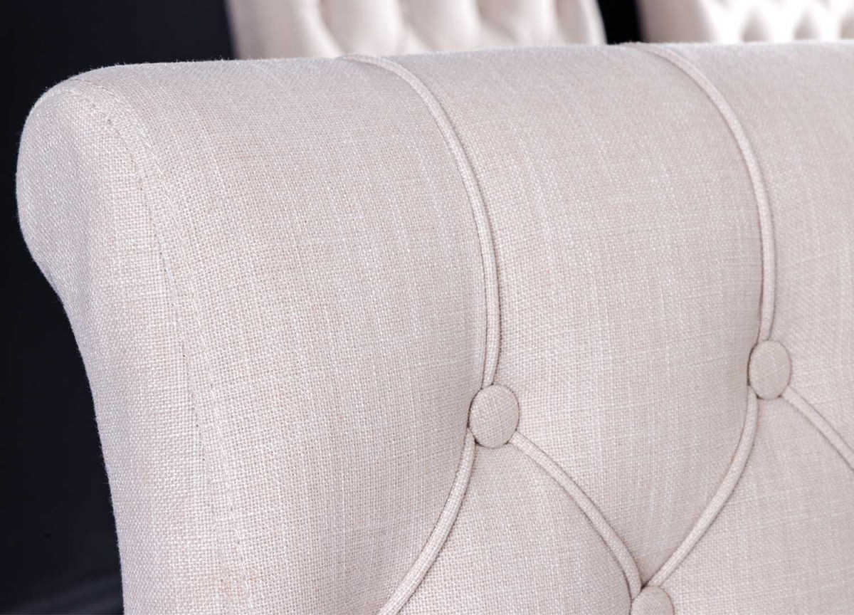 Fauteuils style baroque beige et noir