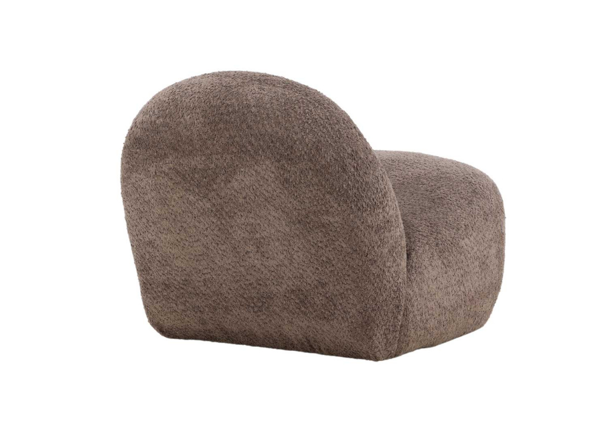 Fauteuil design tissu brun