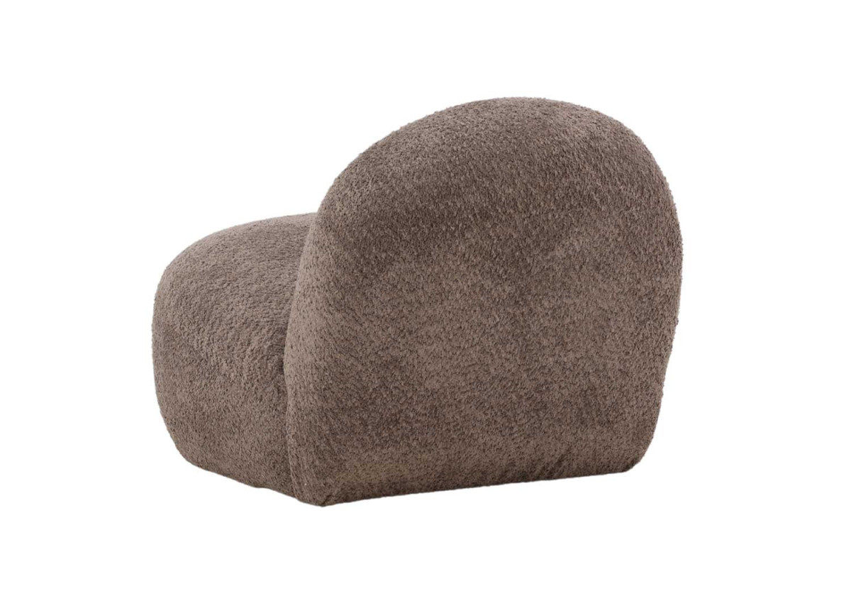 Fauteuil design tissu brun