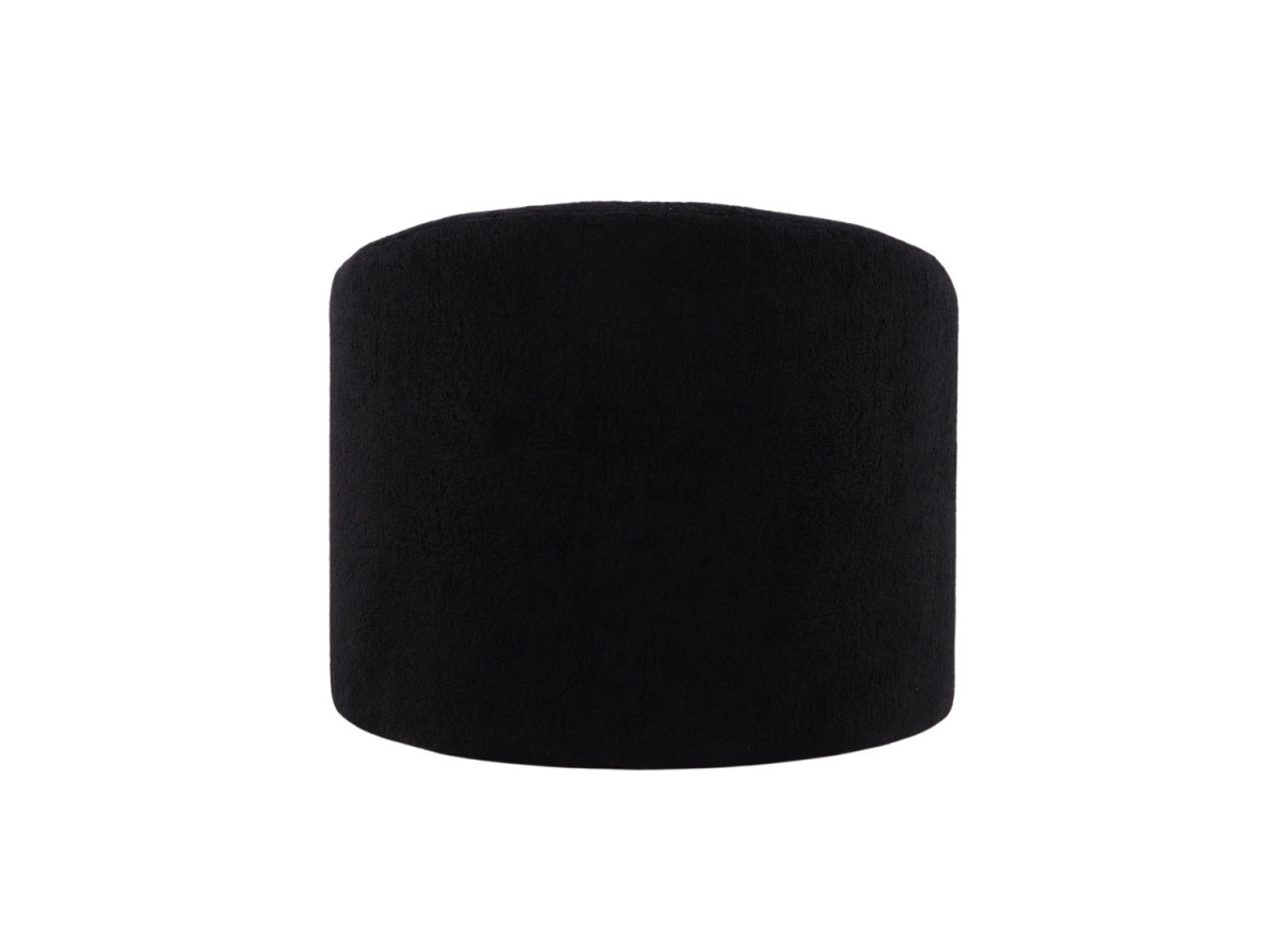 Fauteuil rond bouclette noir