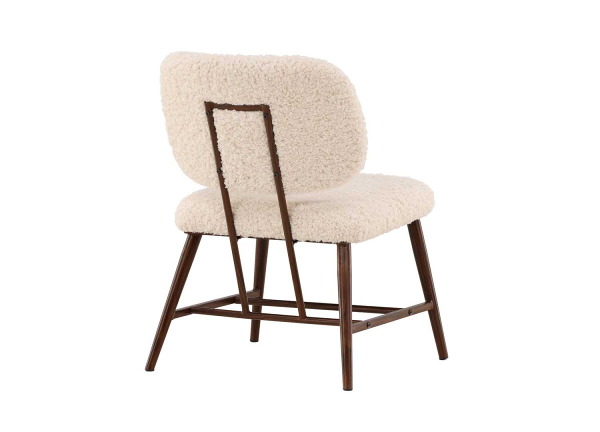 Fauteuil bouclette et métal