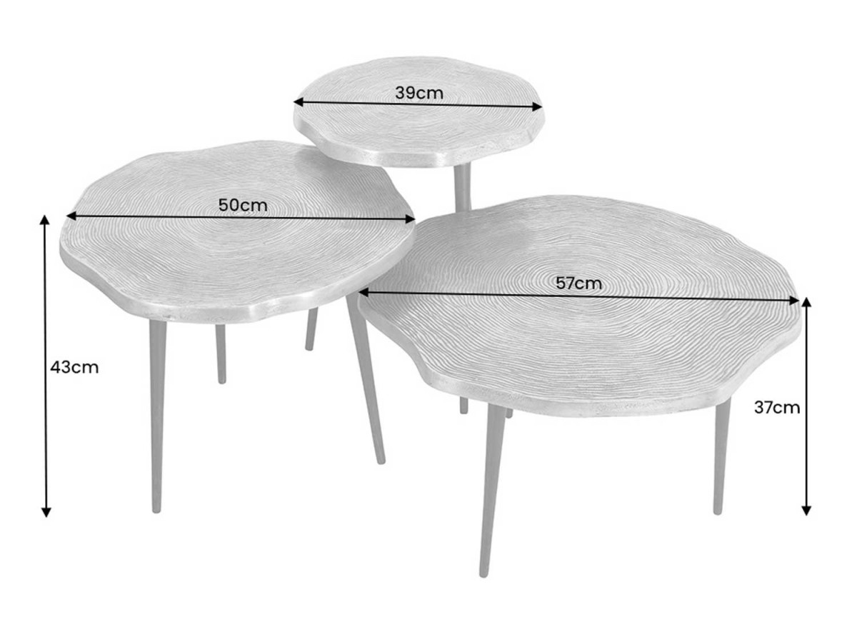 Tables Basses Design Dorées et Métal Noir