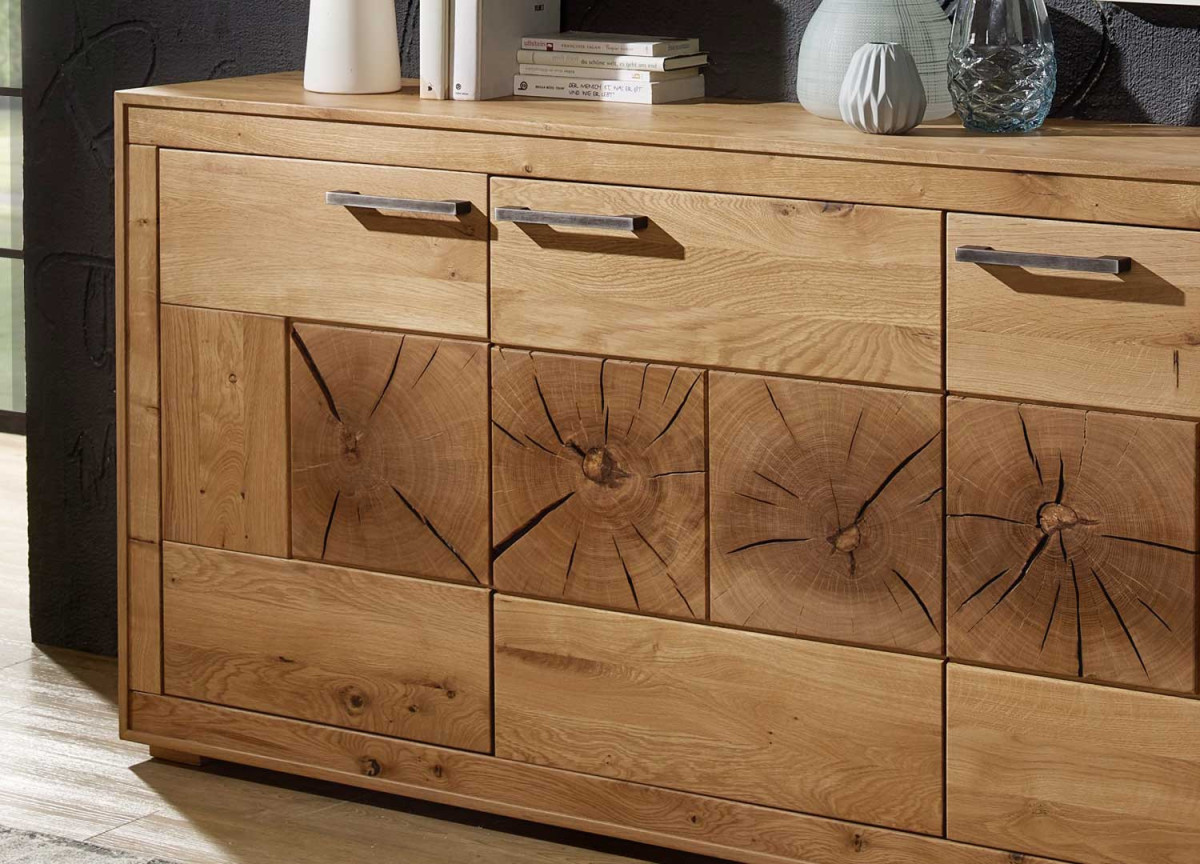 Buffet 3 portes chêne sauvage 171 cm