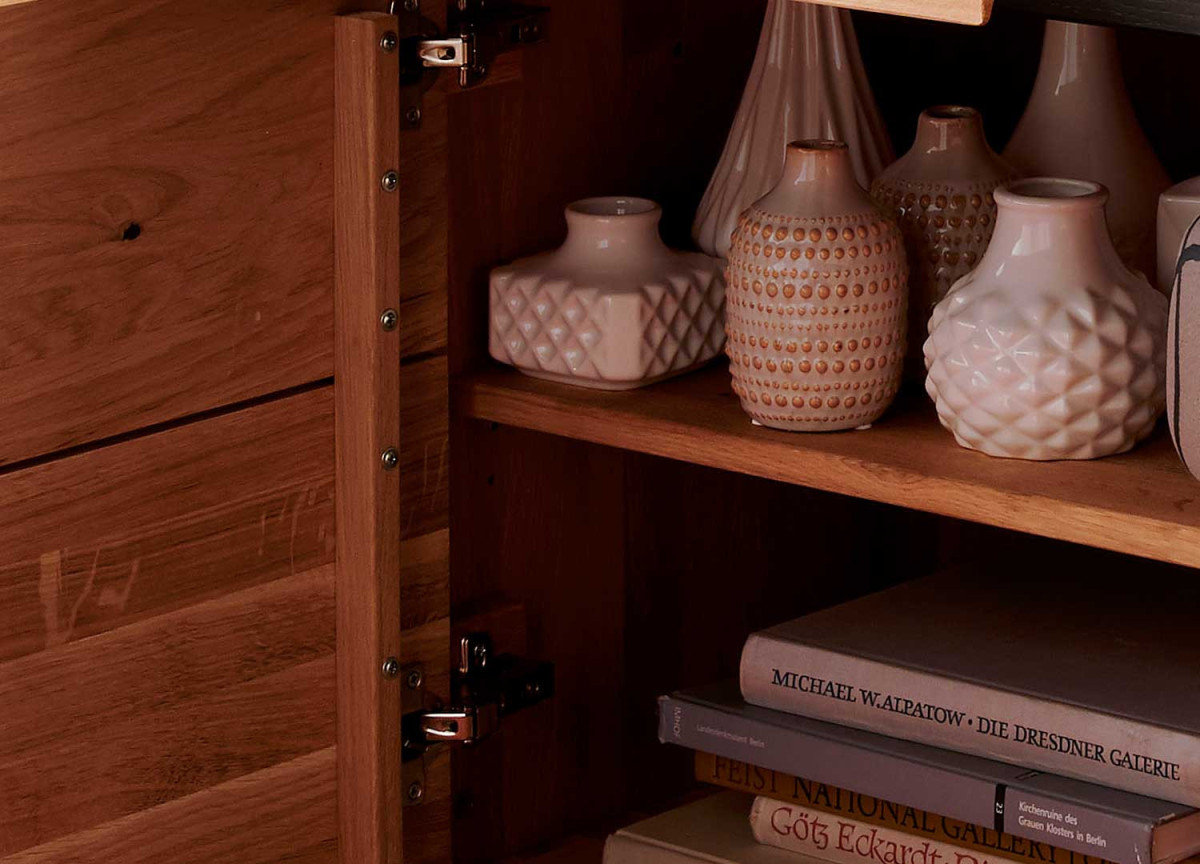 Commode chêne huilé 2 portes 2 tiroirs