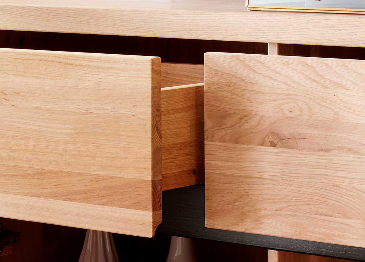 Commode chêne huilé 2 portes 2 tiroirs