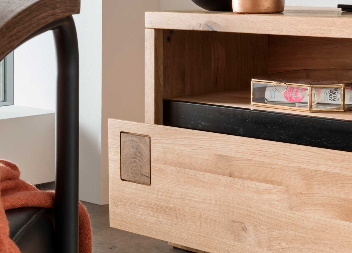 Meuble TV 120 cm - 1 Tiroir, 1 Niche