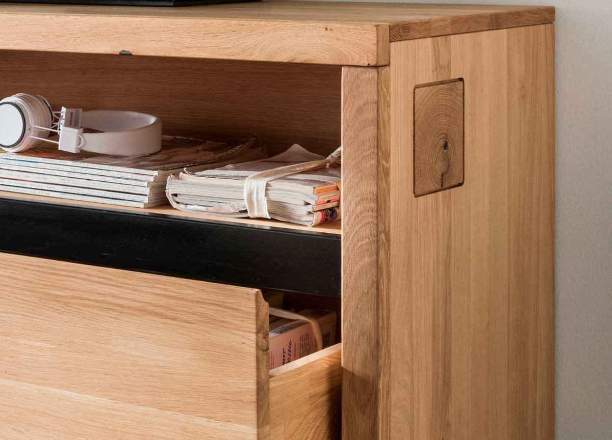 Meuble TV 120 cm - 1 Tiroir, 1 Niche