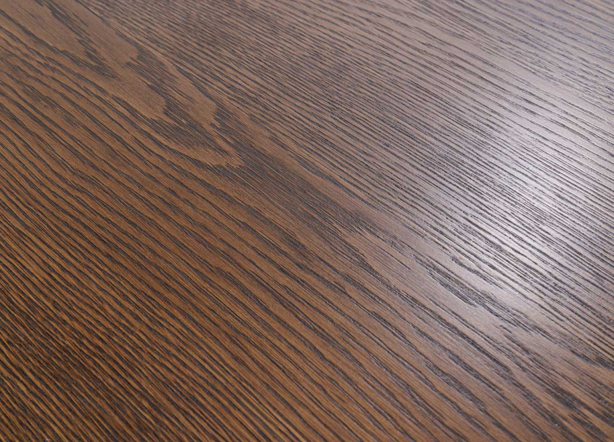 Table à manger ronde chêne foncé